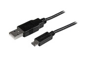 USB kabel - StarTech.com Mobile Charge Sync USB to Slim Micro USB Cable for Smartphones and Tablets - USBAUB3MBK