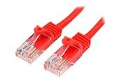 Netværkskabel - StarTech.com Snagless Cat 5e UTP Patch Cable - Rød - 3m - 45PAT3MRD