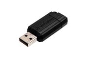 USB Stick - Verbatim PinStripe - Sort - 64GB - USB Stick - 49065