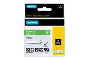 Papir, Fotopapir og Etiketter - DYMO Rhino industri vinyl tape |12 mm x 5.5 m rulle | hvid på grøn - 1805414