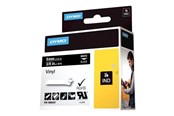 Papir, Fotopapir og Etiketter - DYMO Rhino industri vinyl tape | 24 mm x 5.5 m rulle | hvid på sort - 1805437