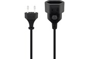 Strømkabel (ekstern) - Deltaco Euro extension 3 m black - DEL-109AE