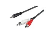 Audio kabel - Pro MiniJack - 2xRCA - Black - 5m - 4040849501951
