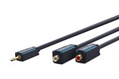 Audio kabel - ClickTronic MiniJack M - 2xRCA F - 0.10m - 4040849704925