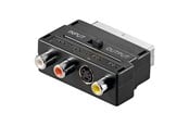 Skærmkabel - Pro Scart adapter to S-VHS & 3xRCA - 4040849501234