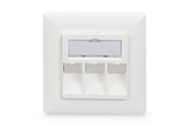 Netværkstilbehør - DIGITUS 3-Port Faceplate for Keystones - DN-93821