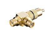 Audio kabel - Pro Audio adapter RCA T-plug - Black - 4040849113871