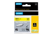 Papir, Fotopapir og Etiketter - DYMO Rhino krympeflex | 12 mm x 1.5 m | sort på gul - 18056