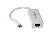 Netværksadapter (netkort, printserver mv.) - StarTech.com US1GC30W USB-C to Gigabit Ethernet Adapter White Thunderbolt 3 Compatible - US1GC30W
