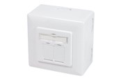 Netværkstilbehør - LogiLink NP0039 Cat6 2-Port Network Outlet Box - NP0039