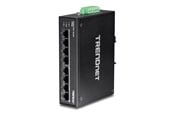 Switch - TRENDnet TI-PG80 8-Port Hardened Industrial Gigabit PoE+ DIN-Rail Switch - TI-PG80