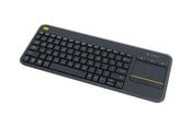 Tastatur - Logitech K400 Plus Ergonomic Wireless Touch - Tastatur - Fransk - Sort - 920-007129