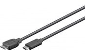 USB kabel - Pro USB-C <-> USB Micro-B 3.0 - 0.6m - Sort - 4040849679957
