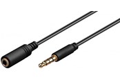 Audio kabel - Pro MiniJack 3.5mm Ext. 4P - Bk - 0.5m - 4040849624766
