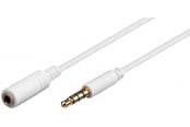 Audio kabel - Pro MiniJack 3.5mm Ext. 4P - Wh - 3m - 4040849623639