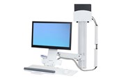 Skærmholder - Ergotron StyleView Sit-Stand Combo System with Small CPU Holder - 45-273-216
