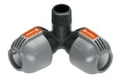 Havevanding - Gardena Hjørnestykke 25 mm x 3/4" hangevind - 2783