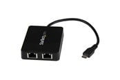 Netværksadapter (netkort, printserver mv.) - StarTech.com USB-C to Dual Gigabit Ethernet Adapter with USB 3.0 (Type-A) Port USB Type-C Gigabit Network Adapter - US1GC301AU2R