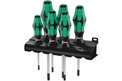 Håndværktøj - Wera 367/6 Skruetrækkersæt Kraftform Plus TORX® + rack, 6 dele - 05028062001