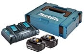 Akku & Lader - Makita 18v batterisæt li-ion 2x5,0ah og lynlader og kuffert - 197629-2