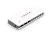 Powerbank - Esperanza POWER BANK RADIUM 8000MAH WHITE/GRAY Powerbank - Hvid - 8000 mAh - EMP106WE