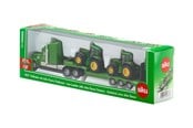 Legetøjsbil - SIKU 1:87 Lavlæsser m John Deere Traktorer - 1837