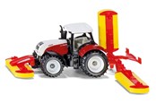 Legetøjsbil - SIKU Steyr with Poettinger mower combination - 1672