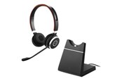 Hovedtelefoner/headset - Jabra Evolve 65 UC Stereo w/ Charging Stand - 6599-823-499