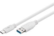 USB kabel - Pro USB-A <-> USB-C - 0.5m - USB 3.0 - Hvid - PUSB3.2G1-AC-WHT-0.5M