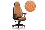 Gamer Stol - noblechairs ICON Series Real Leather - Cognac / Black Gamer Stol - Brun / Sort - Læder - Op til 150 kg - NBL-ICN-RL-CBK