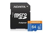 Hukommelseskort - A-Data Premier MicroSD/SD - 50MB/s - 64GB - AUSDX64GUICL10A1-RA1