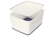 Arkivering & Opbevaring - Leitz  MyBox Large opbevaringsboks med låg Hvid - 52161001