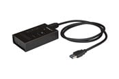 USB hub - StarTech.com USB Hub Metal 4 Port USB hub - USB 3.0 - 4 ports - Sort - HB30A3A1CST