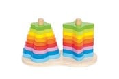 Trælegetøj - Hape Pile Tower Rainbow - 5620