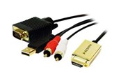 Kabler - diverse - LogiLink HDMI TIL VGA MED AUDIO KABEL 2M SORT - CV0052
