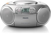 DAB, netværks- og clockradio - Philips AZ127 - boombox - CD Cassette - FM - Stereo - Sølv - AZ127/12