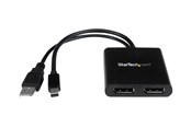 Skærm & Lyd switch - StarTech.com Mini DisplayPort to DP Multi Monitor Splitter - 2-Port MST Hub - videosplitter - 2 porte - MSTMDP122DP