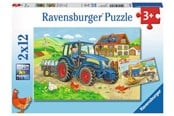Puslespil - Ravensburger Hard At Work 2x12p - 10107616