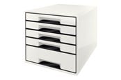 Skrivebordstilbehør - Leitz Skuffekabinet Desk Cube  WOW 5-skuffer Sort - 52530001
