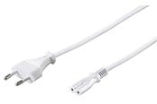 Strømkabel (ekstern) - Pro Strømkabel C7 (2 pins) - Hvid - 5m - Lige - 4040849939884