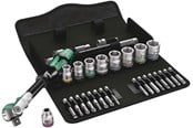 Værktøj - Wera 8100 SB 6 Zyklop Speed-skraldesæt, 3/8"-tilslutning, metrisk , 29 dele - 05004046001