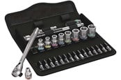 Værktøj - Wera 8100 SA 11 Zyklop Metal-skraldesæt, omskiftergreb, 1/4"-tilslutning, tommemål , 28 dele - 5004021001