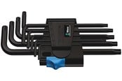 Håndværktøj - Wera 967 L/9 TORX® HF Vinkelnøglesæt med holdefunktion, BlackLaser, 9 dele - 5024244001