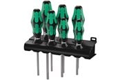 Håndværktøj - Wera 367/7 TORX® HF Kraftform Plus skruetrækkersæt med holdefunktion + rack, 7 dele - 5223161001