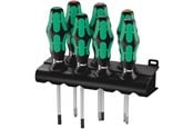 Håndværktøj  - Wera 335/350/367/7 Rack skruetrækkersæt Kraftform Plus Lasertip + rack, 7 dele - 5320540001