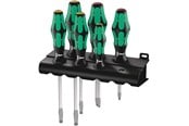 Værktøj - Wera 334 SK/6 Rack skruetrækkersæt Kraftform Plus Lasertip + rack, 6 dele - 5007680001
