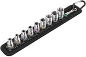 Værktøj - Wera Belt 4 Zyklop topnøgleindsats-sæt, 1/4"-tilslutning, 9 dele - 5003883001