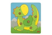 Puslespil - Goki Wooden Bubble Puzzle Dragon 5 Wood - 57553