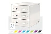 Arkivering & Opbevaring - Leitz Skuffekabinet Click & Store WOW 3 skuffer Hvid - 60480001
