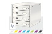 Arkivering & Opbevaring - Leitz Skuffekabinet Click & Store WOW 4 skuffer Hvid - 60490001